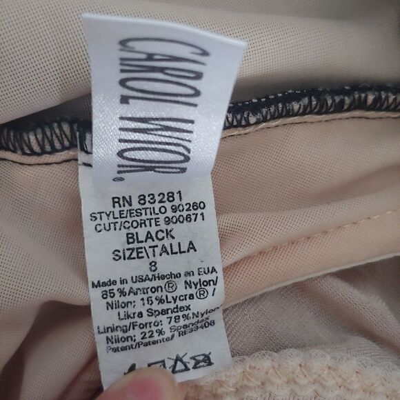 Carol Wior Women's One Piece Bathing Suit Black Size 8 - Picture 6 of 7